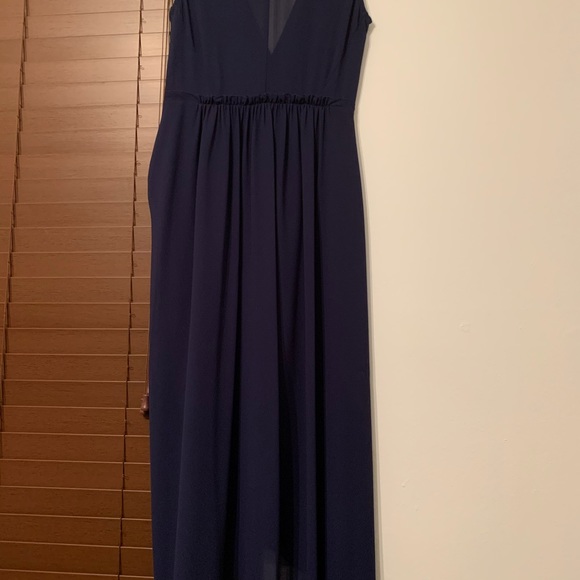 Reiss size 4 navy dress floor length in the back - Picture 2 of 3